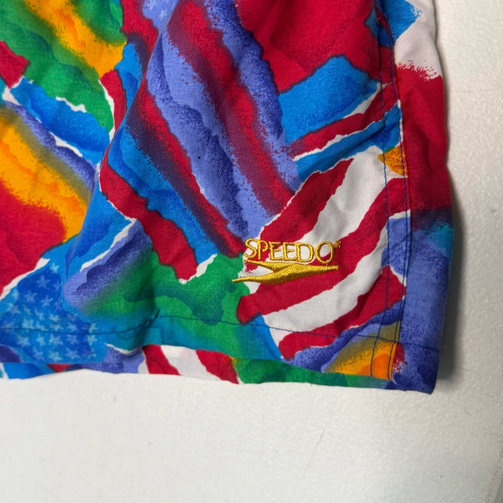 Vintage Men’s Speedo Country Flag All Over Print Shorts - Picture 3 of 5